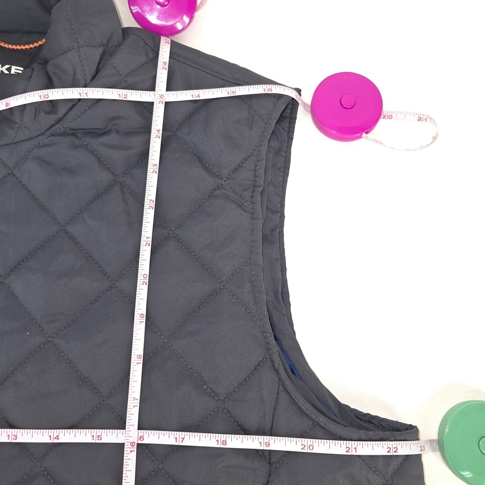 Hawke & Co Quilted Puffer Vest Men's Large Gray Performance Full Zip Cozy Preppy - Picture 3 of 16